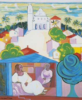 Cícero Dias - Mulheres na Varanda e o Convento de São Francisco - Olinda - Pe