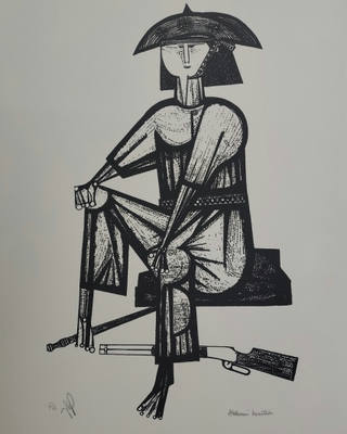 Aldemir Martins - Cangaceiro sentado