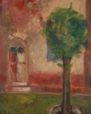 José Maria de Souza - Igrejinha em Praça do Interior