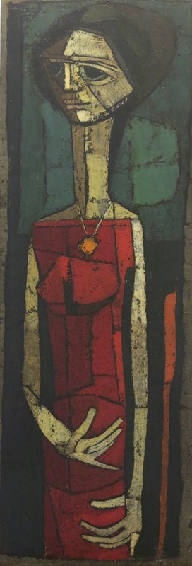 Inos Corradin - Mulher com vestido vermelho