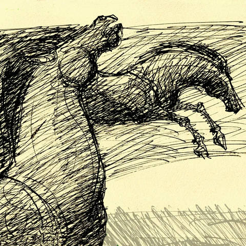 Sketch Cavalos Negros