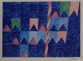Alfredo Volpi - Bandeirinhas e mastro