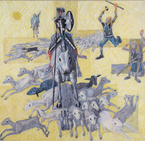 Dom Quixote Atacando um Rebanho de Ovelhas