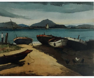 Sylvio Pinto - Paisagem com Barcos