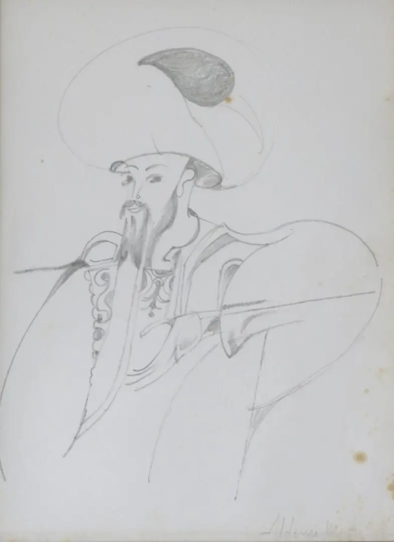 Aldemir Martins - Homem com turbante - Dec. 70