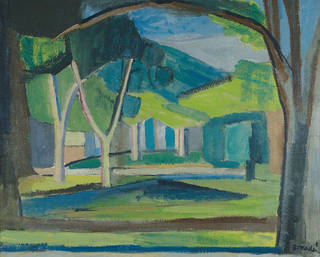 Aldo Bonadei - Paisagem em verde