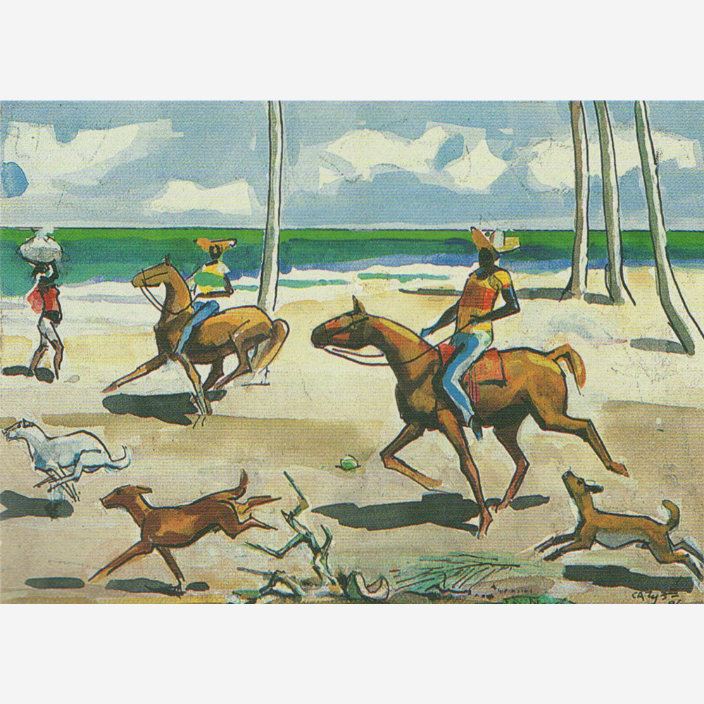 Carybé - Passeio a cavalo na praia