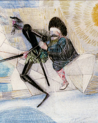 Candido Portinari - Dom Quixote e Sancho Pança no Cavalo-de-Pau