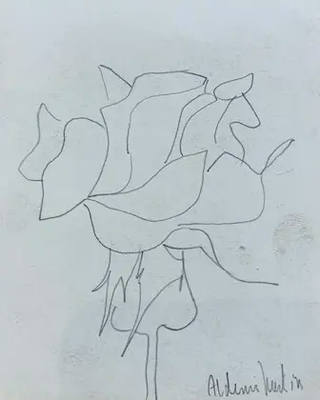 Aldemir Martins - Rosa amarela