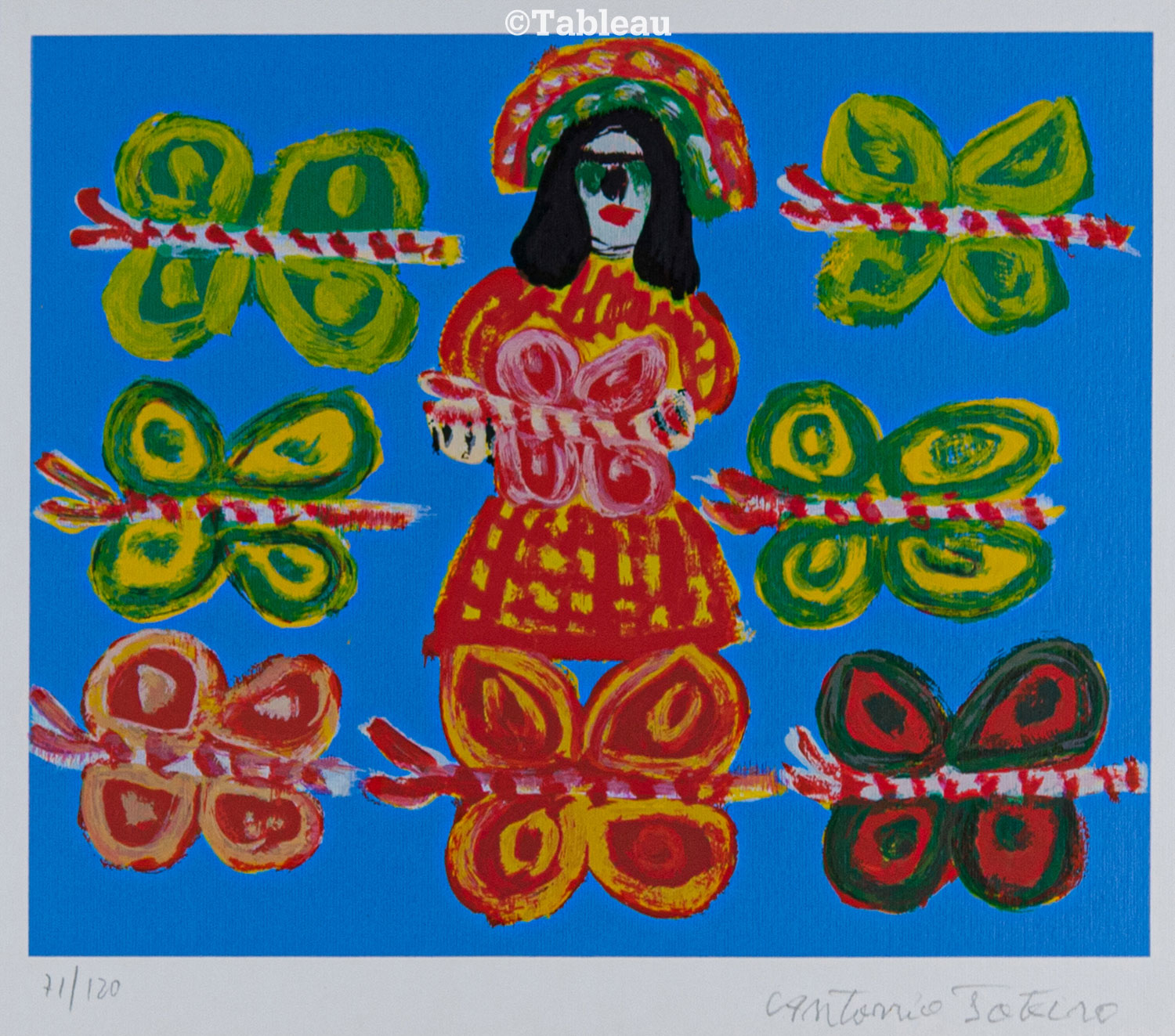 Antonio Poteiro - Figura e borboletas