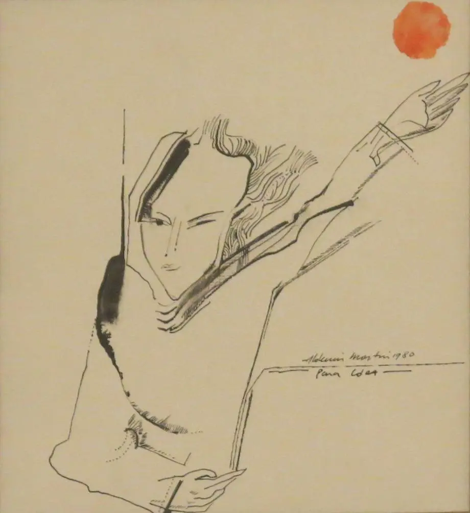 Aldemir Martins - Figura com sol