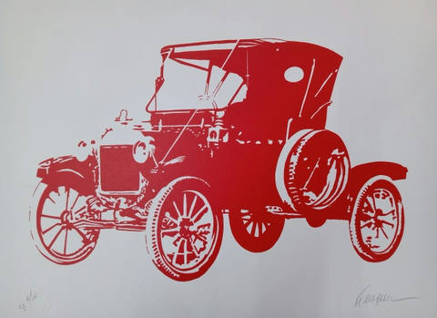 Carro antigo vermelho