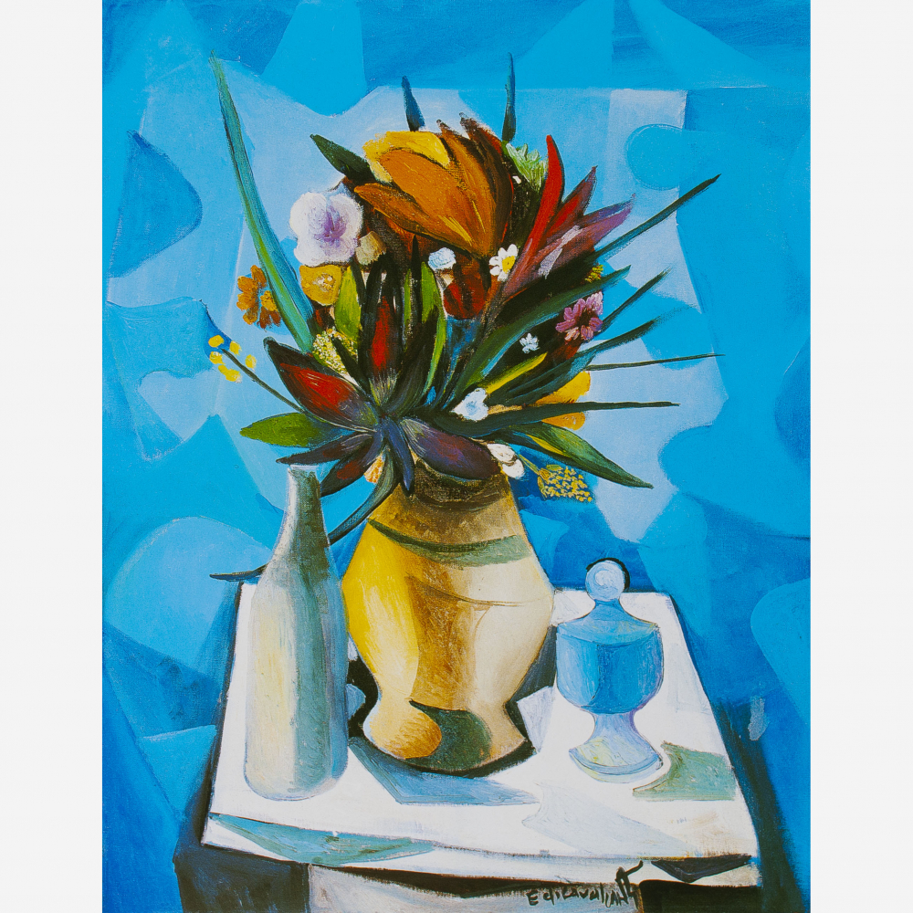 Emiliano di Cavalcanti - Mesa com Vaso de Flores