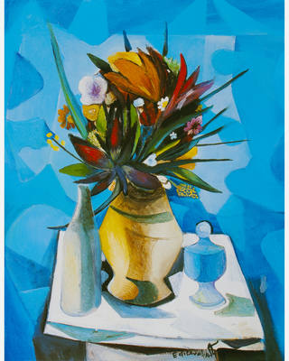 Emiliano di Cavalcanti - Mesa com Vaso de Flores