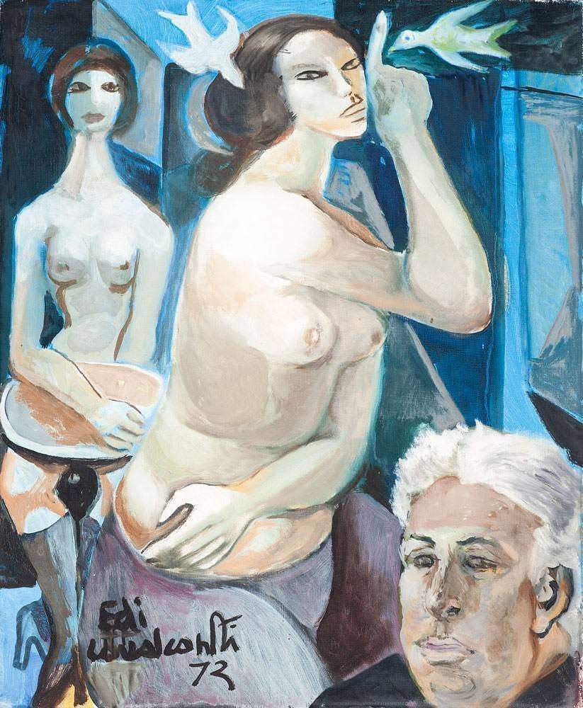Emiliano di Cavalcanti - Auto Retrato com Mulheres