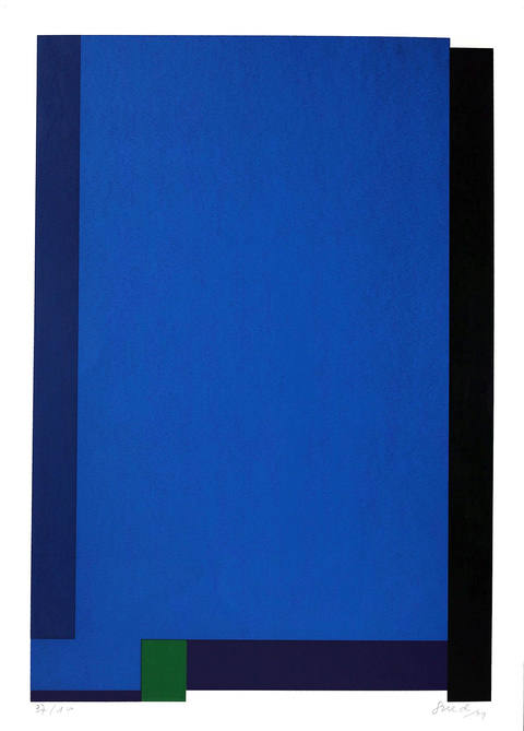 Abstração Geométrica em Azul I