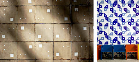 painel de azulejos