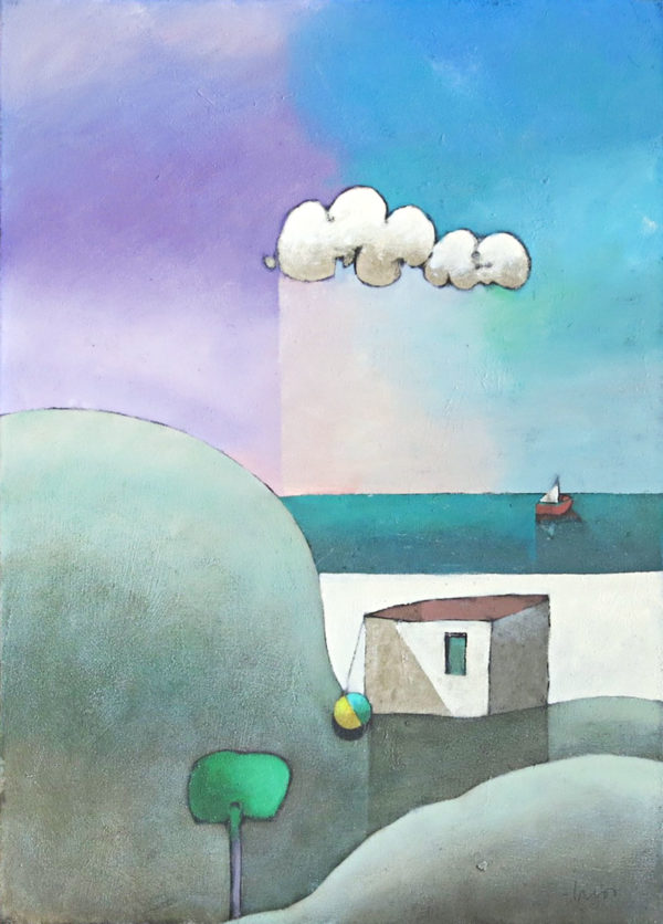 Prainha com casa de pescadores