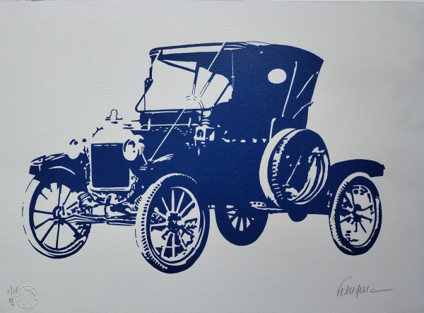 Carro Antigo Azul
