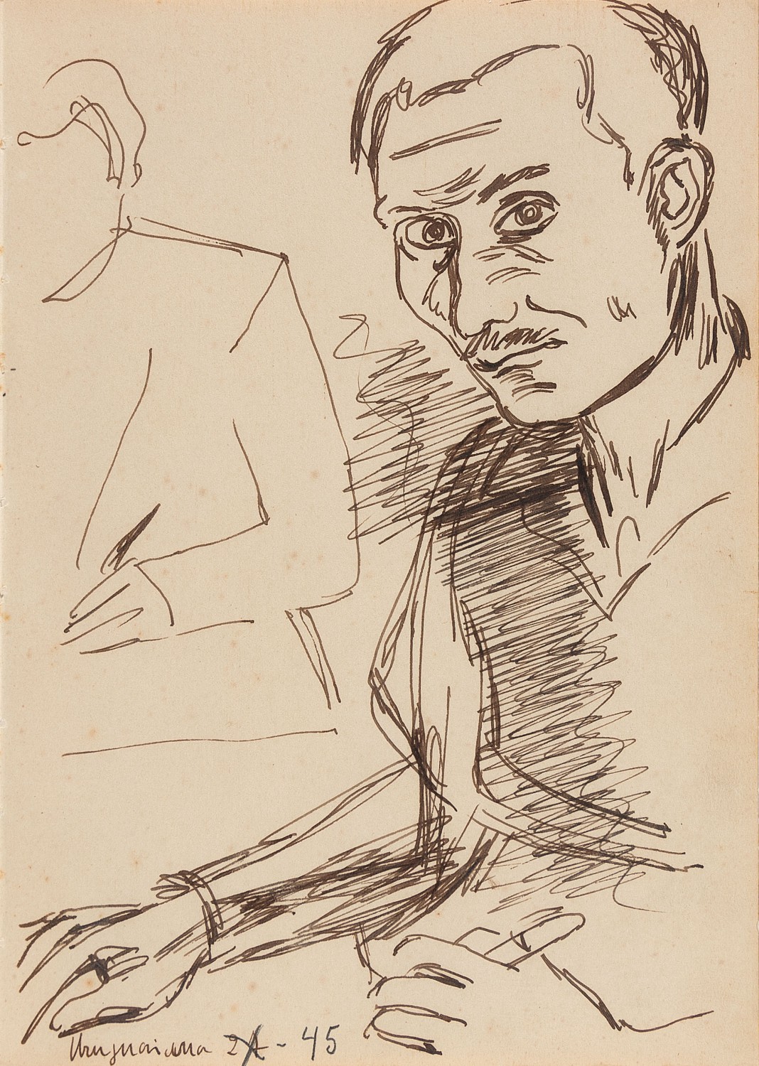 Autorretrato Desenhando