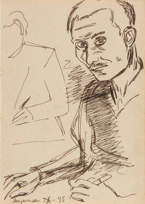 Autorretrato Desenhando