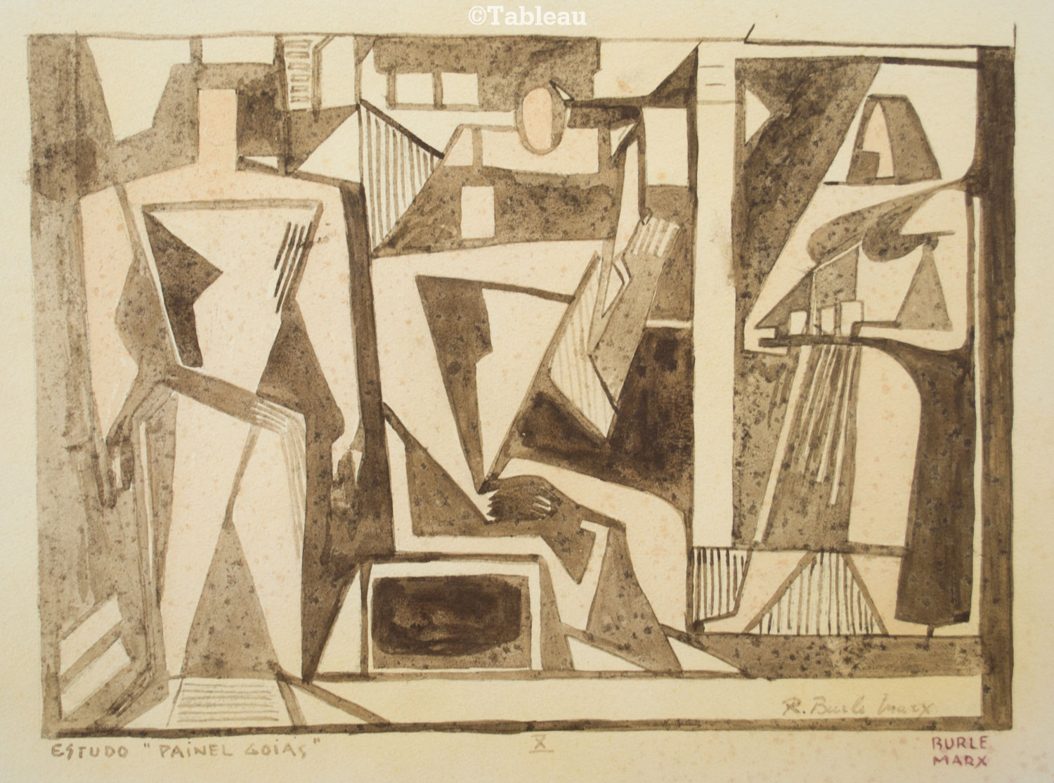 Roberto Burle Marx - Estudo - Painel Goiás X