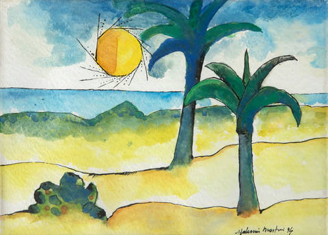 Praia com Coqueiros