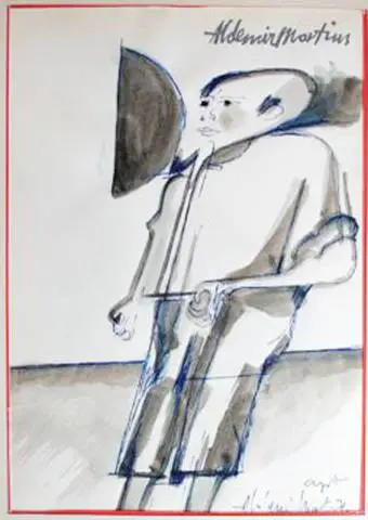 Aldemir Martins - Figura com sol