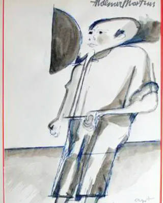 Aldemir Martins - Figura com sol