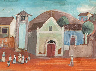 Fulvio Pennacchi - Aldeia com Figuras