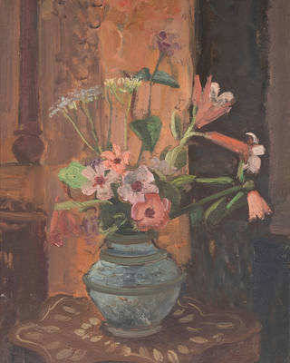 Fulvio Pennacchi - Vaso Azul com Flores