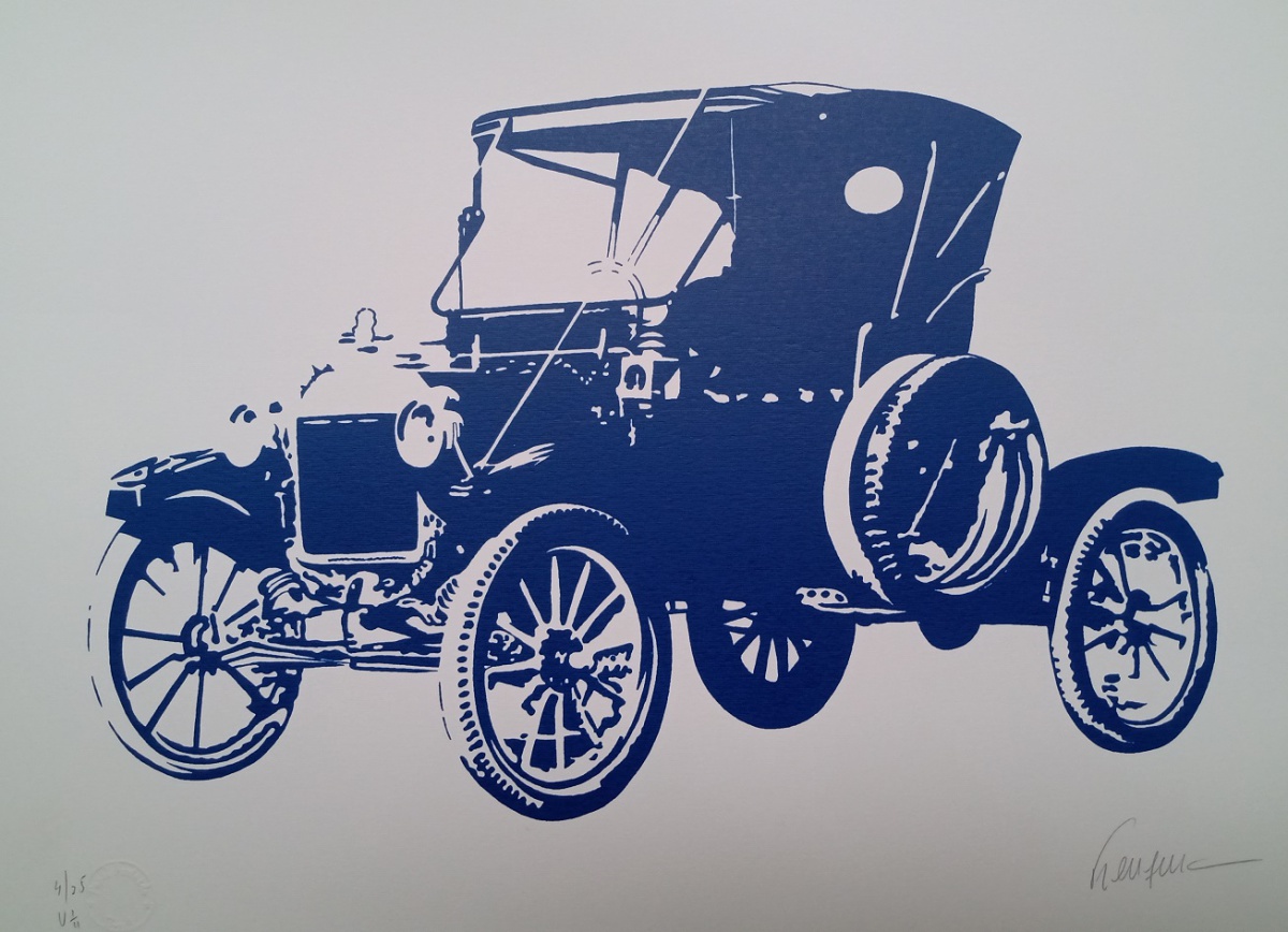 Carro Antigo Azul