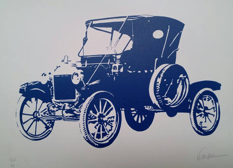 Carro Antigo Azul