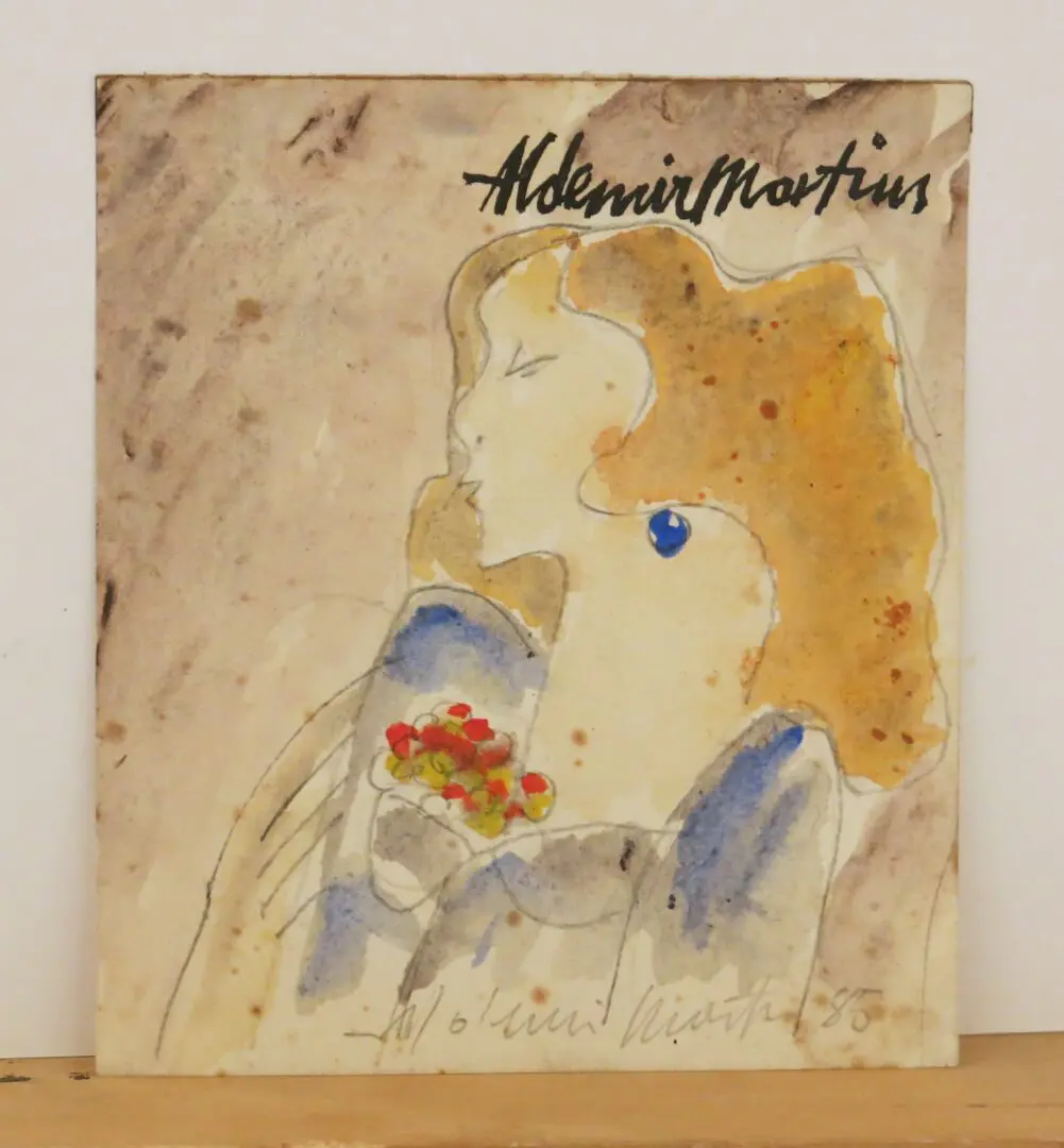 Aldemir Martins - Mulher com Flores Data