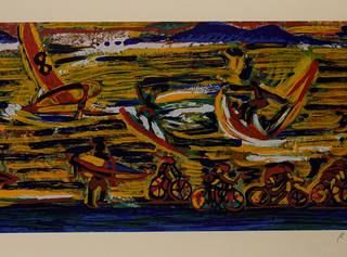 Rubens Gerchman - Ciclistas a beira mar