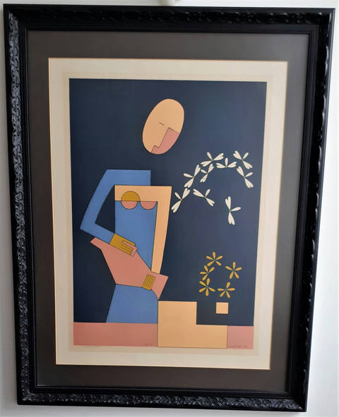Moça e Flores