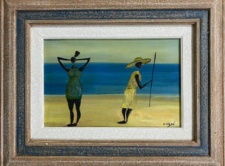 Carybé - Marinha com Figuras