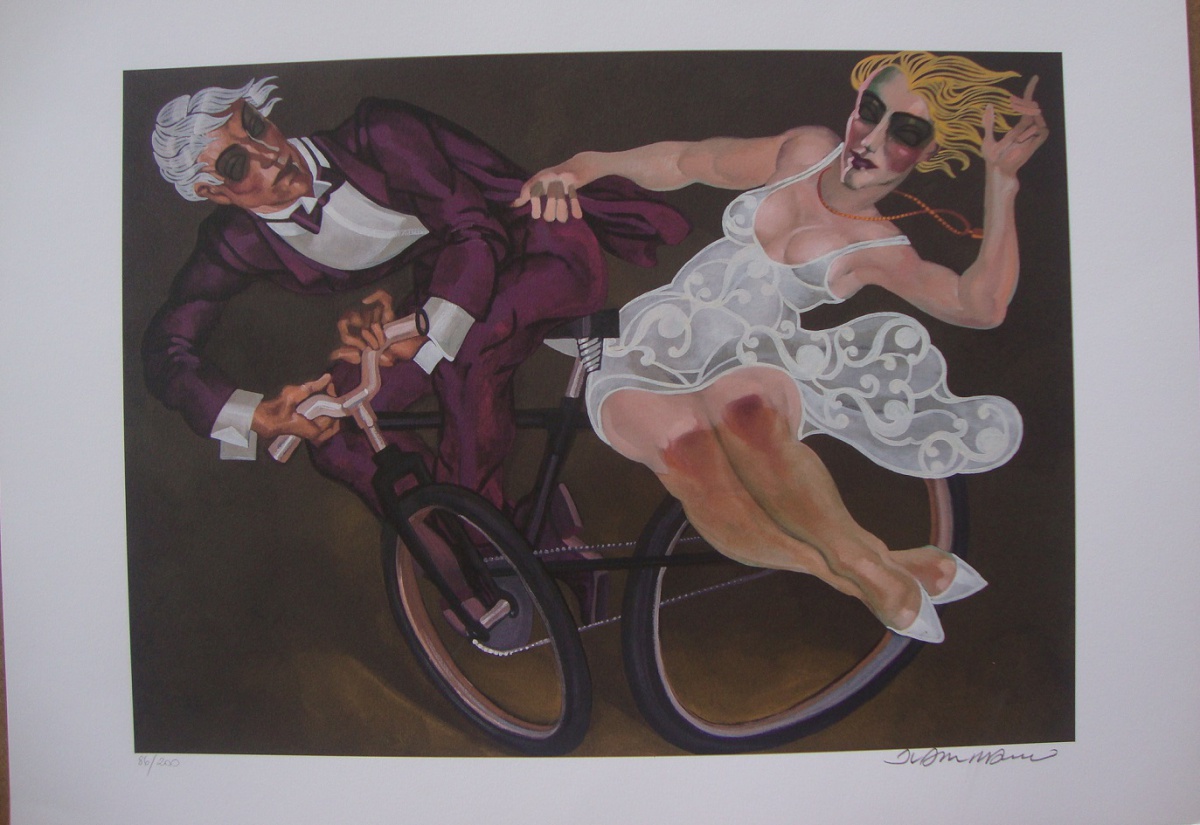 Casal na bicicleta