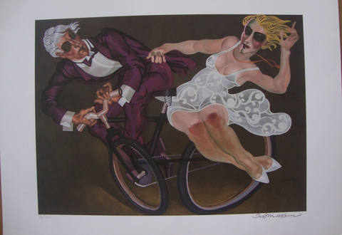 Casal na bicicleta