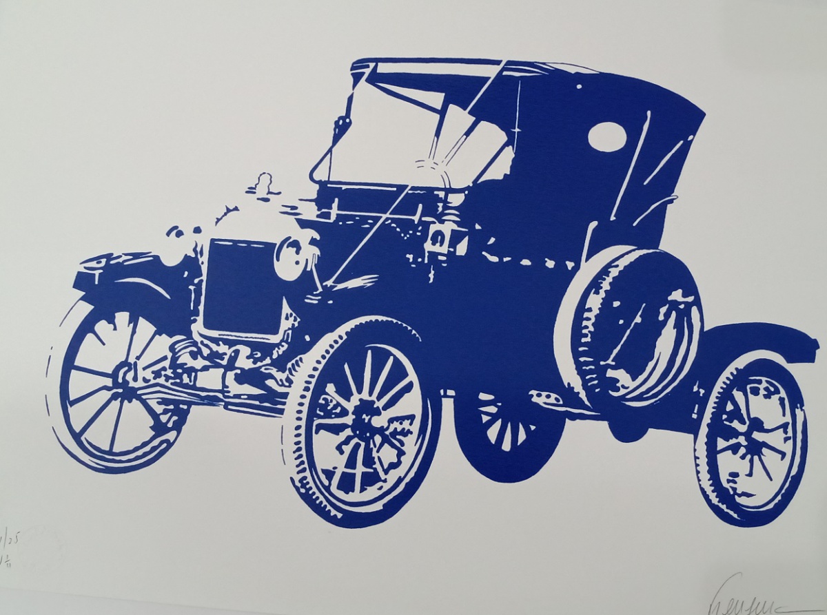 Kleber Ventura - Carro antigo azul