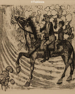 Candido Portinari - Homem a cavalo com menino na garupa