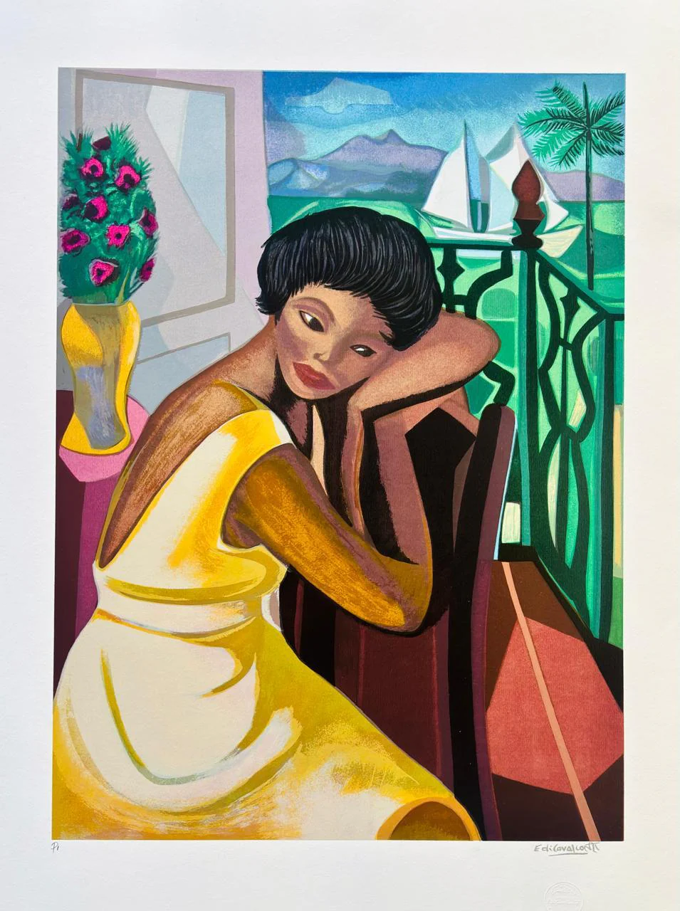 Emiliano di Cavalcanti - Mulher na Varanda