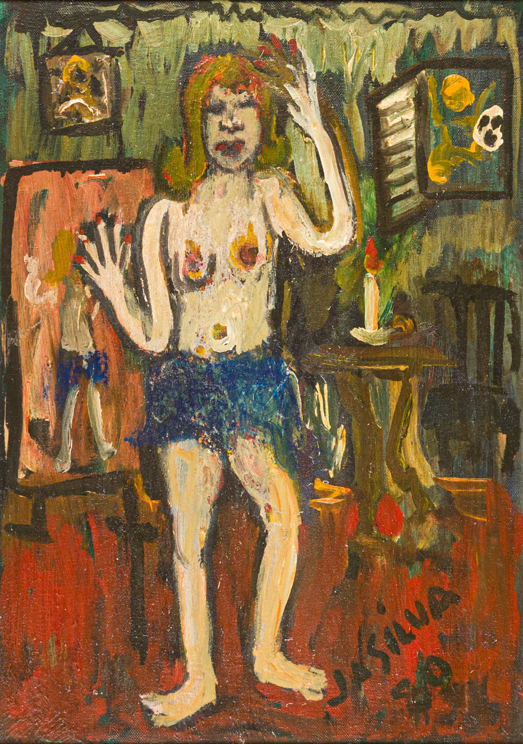 José Antônio da Silva - Modelo no atelier