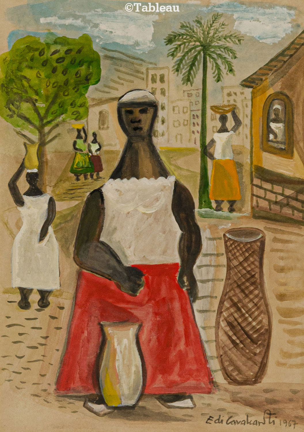 Emiliano di Cavalcanti - Baiana de vermelho