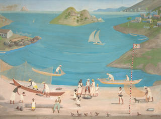 Fulvio Pennacchi - Paisagem com Pescadores