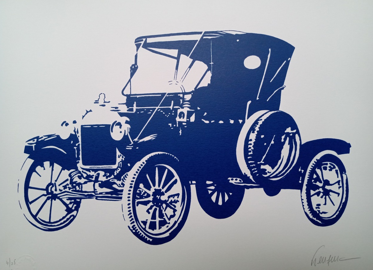 Kleber Ventura - Carro antigo azul