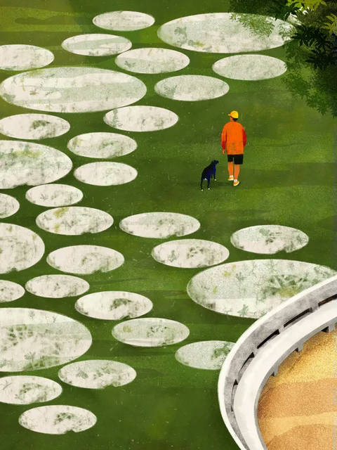 Caminhando na Praça com Pet