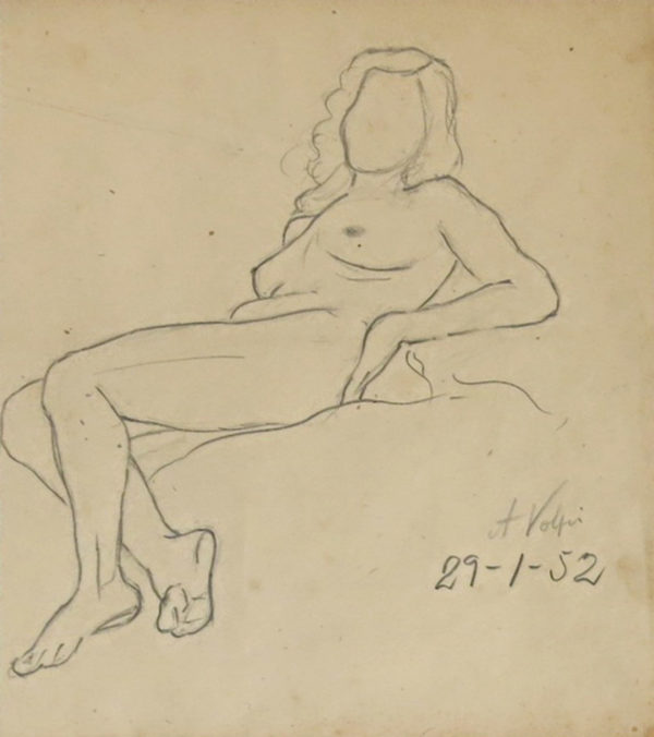 Alfredo Volpi - Mulher deitada