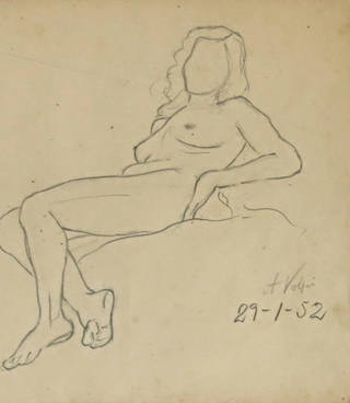 Alfredo Volpi - Mulher deitada