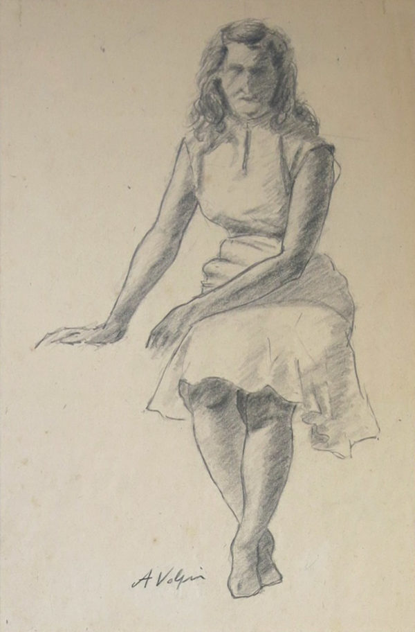 Alfredo Volpi - Mulher sentada
